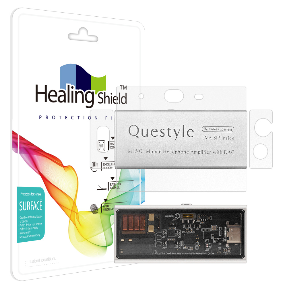 퀘스타일 M15C 헤드폰 앰프 무광 외부보호필름 세트