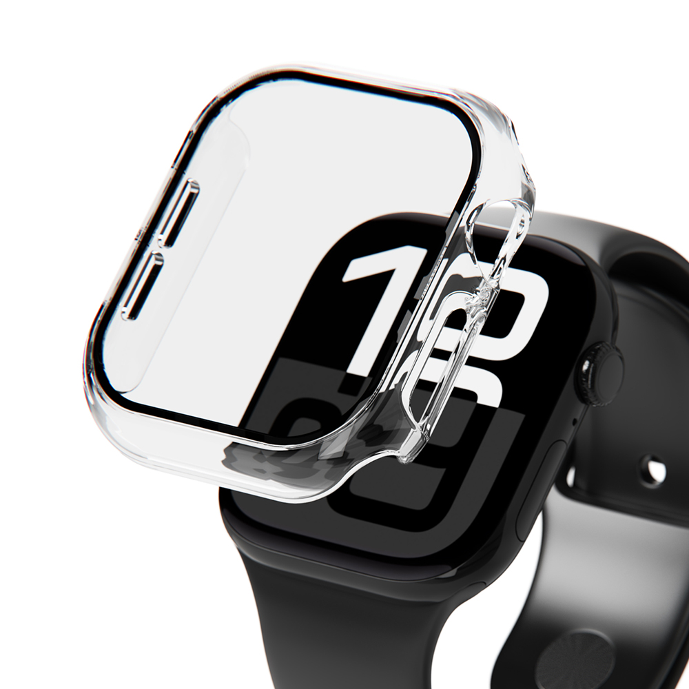 아이엠듀 애플워치10 케이스 풀커버 강화유리 하이브리드 투명 46mm