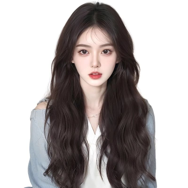 순정여신 통가발 중단발 장발 항암 탈모 웨이브헤어 가발세트 - 상세 이미지 2