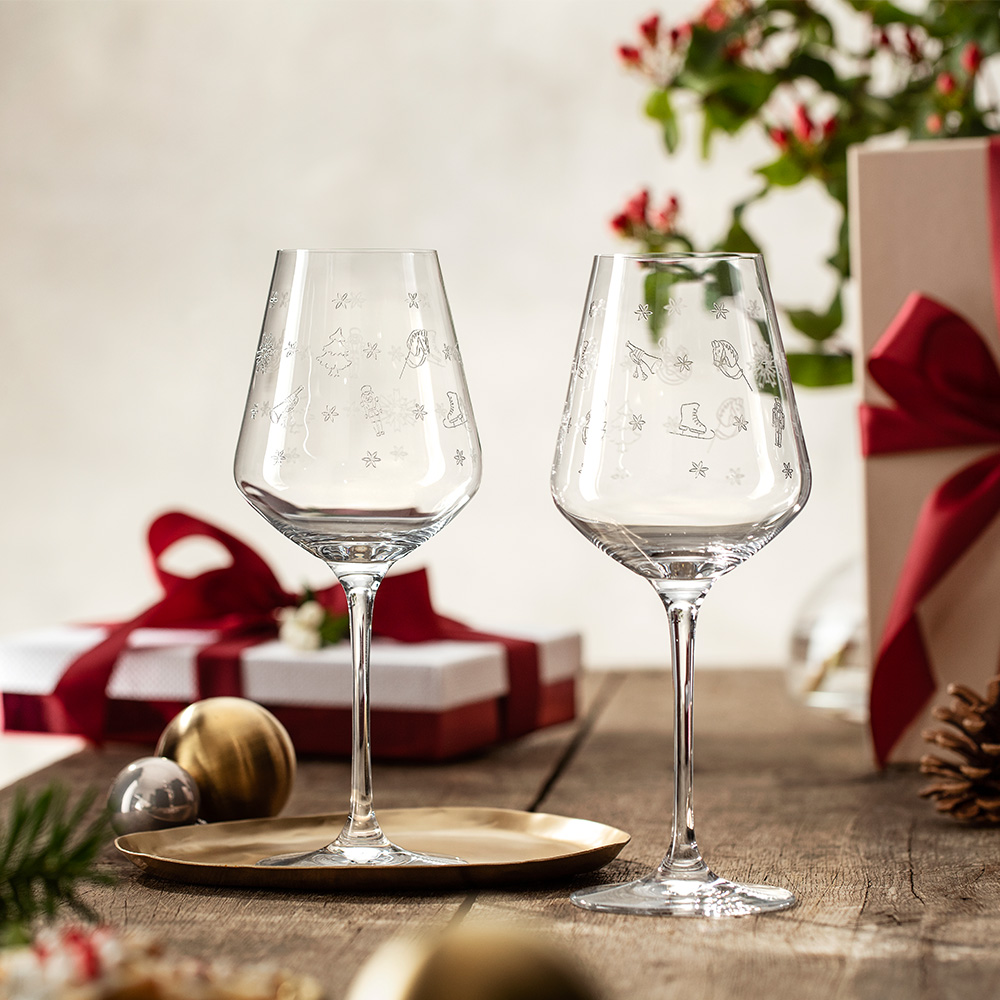 빌레로이앤보흐 크리스마스 토이딜라이트 와인잔 2P