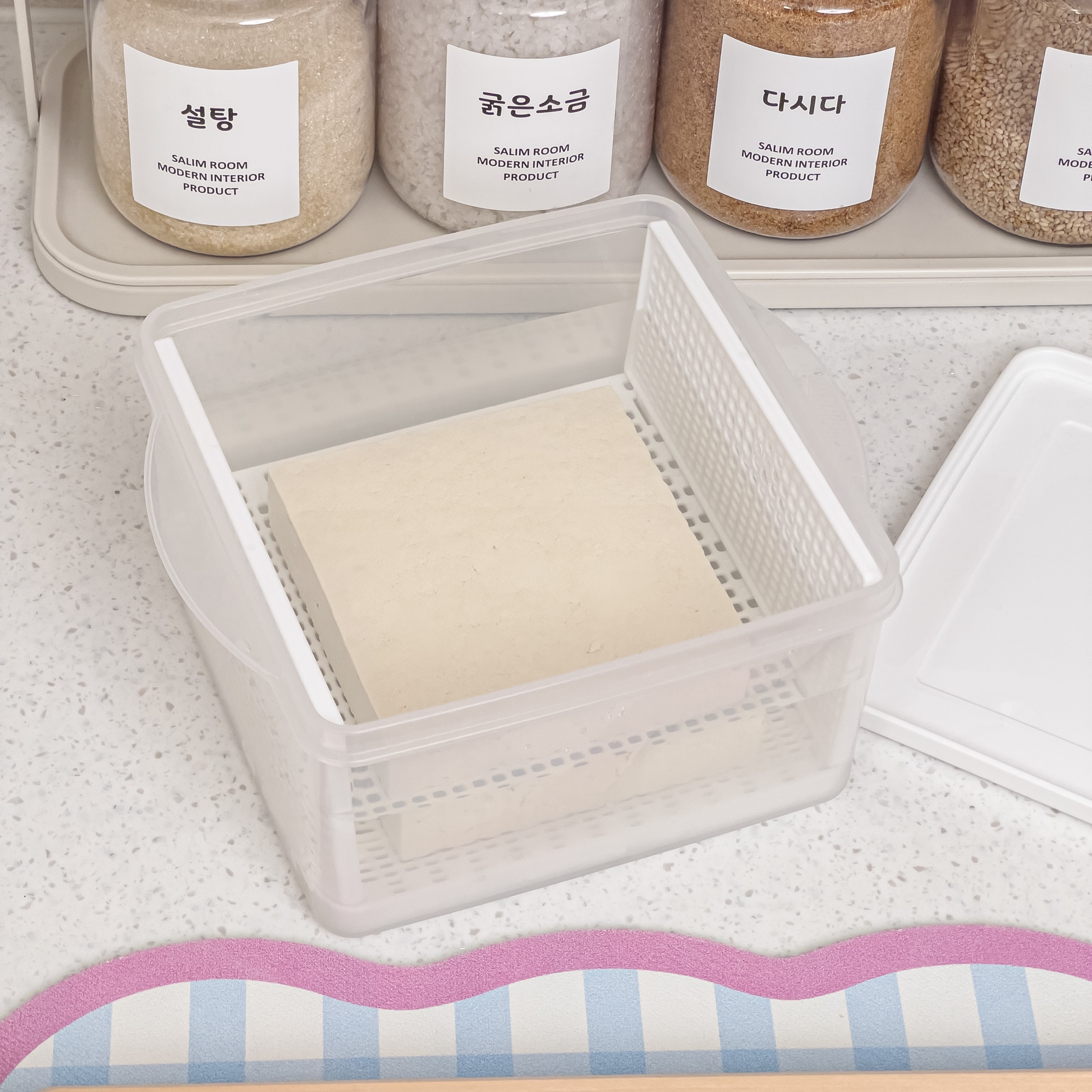 샐러드 소분 야채 보관 채반용기 콩나물 두부 파 보관통 샌드위치 이미지 6