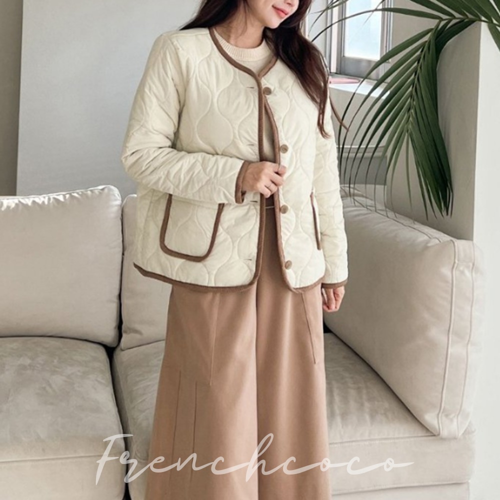 프렌치코코 누빔 경량 자켓 여성 깔깔이 잠바