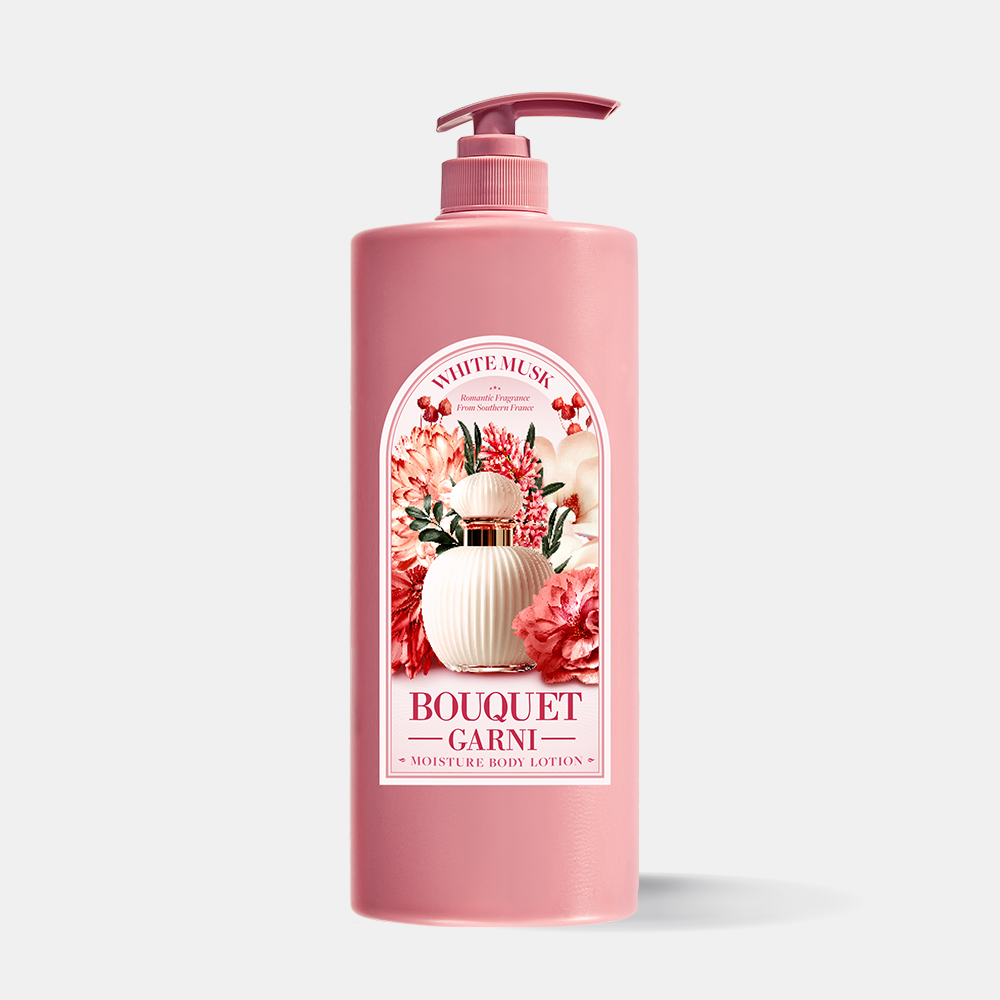 [1개] 부케가르니 모이스처 대용량 바디로션 1,500ml 화이트머스크 향