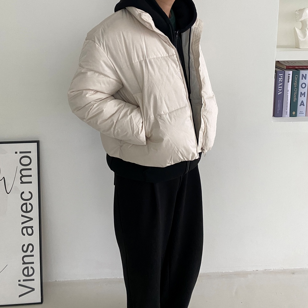 남자숏패딩 남성크롭패딩 숏푸퍼 - 상세 이미지 2