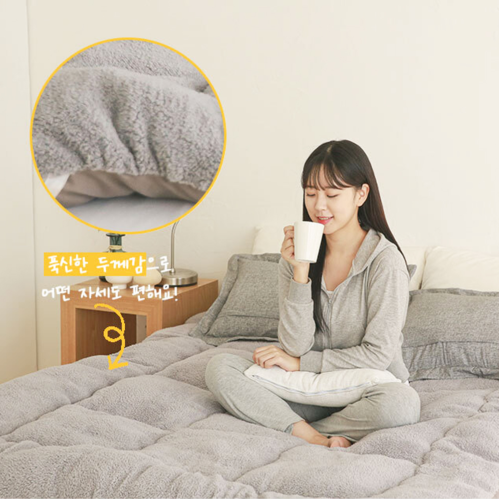 사계절 자가발열 양면 토퍼 9cm 침대 매트리스 토퍼 - 상세 이미지 2