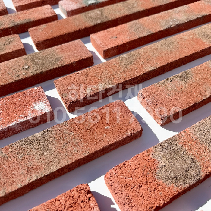 고벽돌 롱브릭타일 490x53x19T 적고벽돌타일 / 하다건재 고벽돌타일