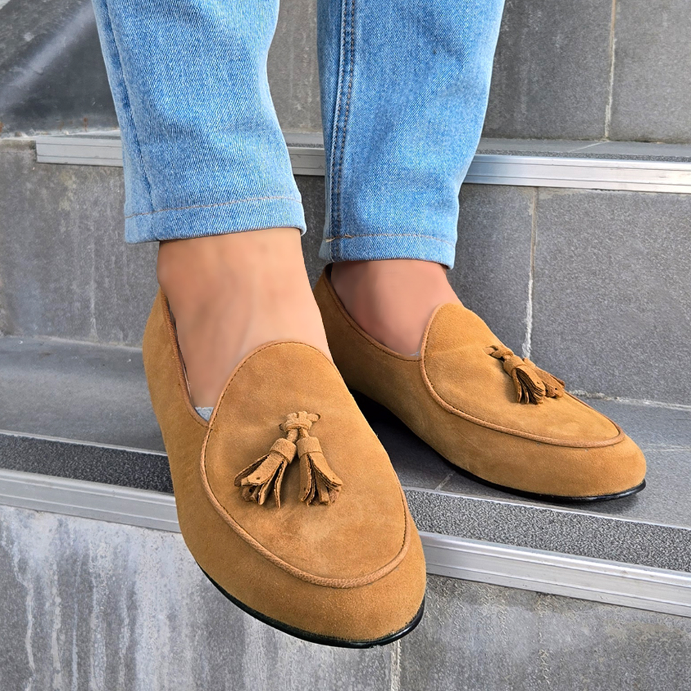 테슬 무브 스웨이드 로퍼 수제화 handmade 염소가죽