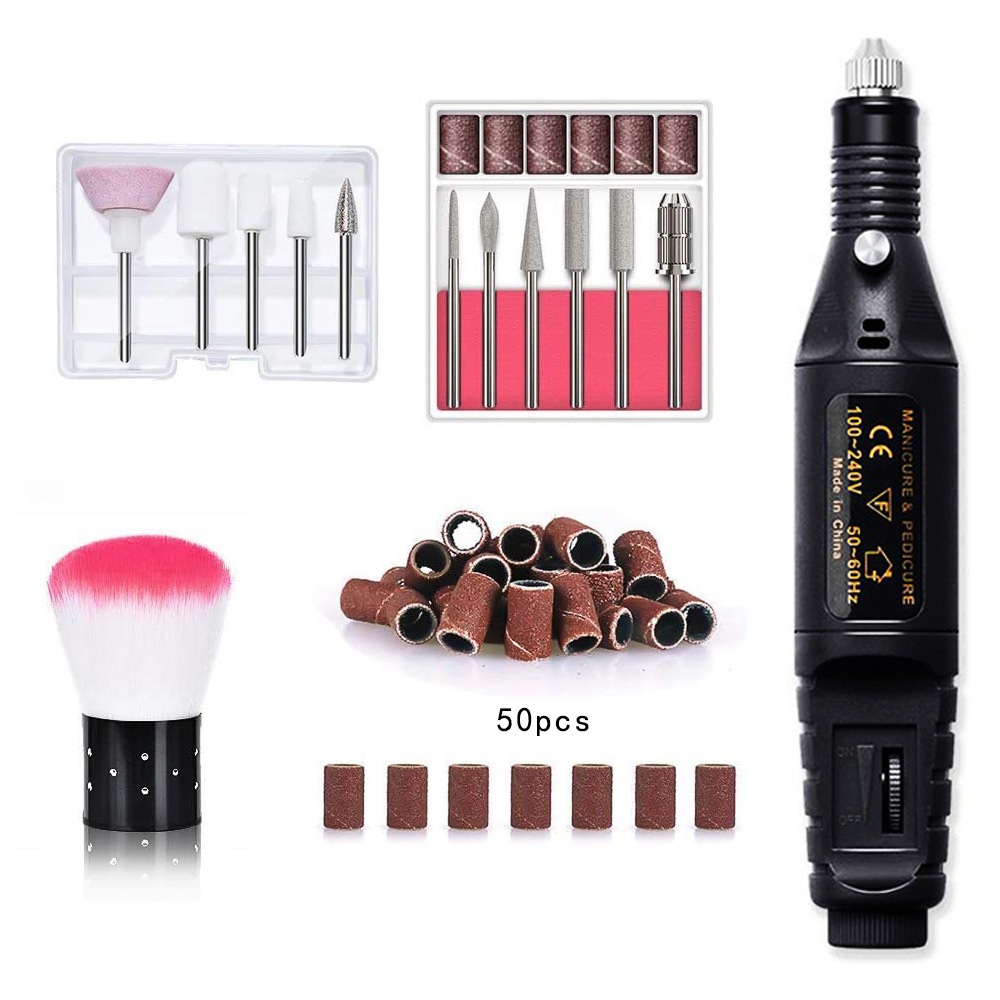 2024 차세대 네일드릴 손톱발톱 가는기계 USB 충전모델 메니큐어 여성 네일케어도구 레드 USB 충전 모델 - 상세 이미지 2