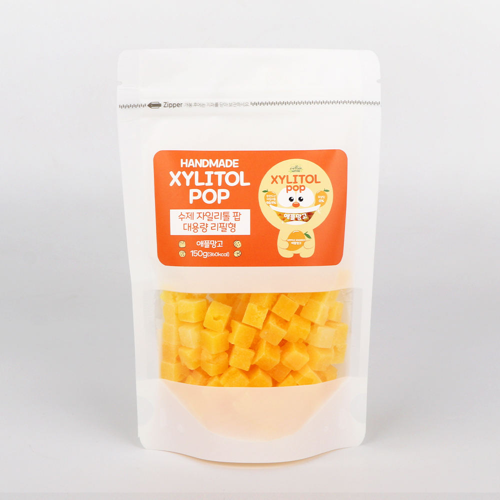자일리톨 무설탕 캔디 대용량 150g 자일리톨팝 오리지널 리필형 이미지 6