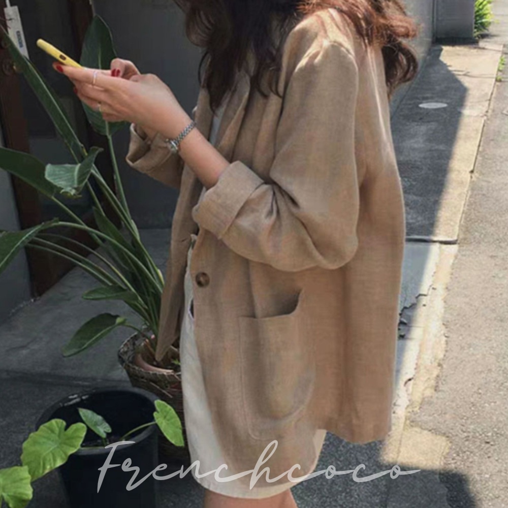 프렌치코코 가을 오버핏 자켓 셔츠형 - 상품 이미지