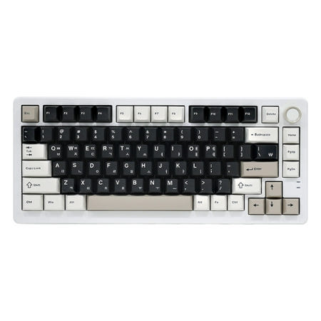 QSENN Q75 PBT 풀윤활 가스켓 유무선 기계식 키보드 크림치즈 오테뮤 저소음 바다