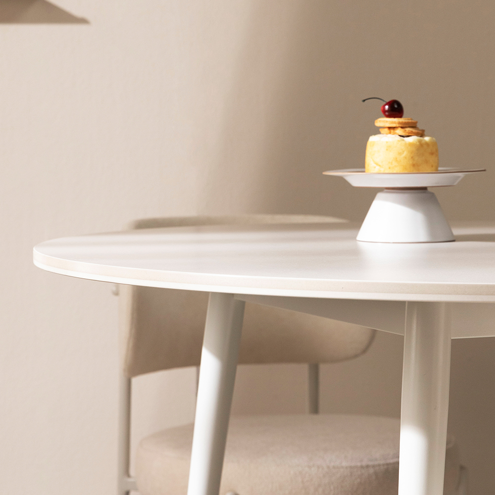 라움에스알 제나 양면 포세린 원형 세라믹 주방 식탁 4인용 테이블 1000