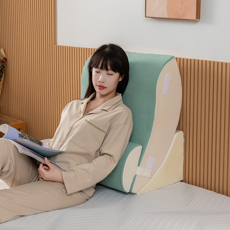 고급 등받이쿠션 모듈 쿠션 듈스 침대 삼각 대형 등쿠션 허리 메모리폼 역류성식도염베개 - 상세 이미지 5