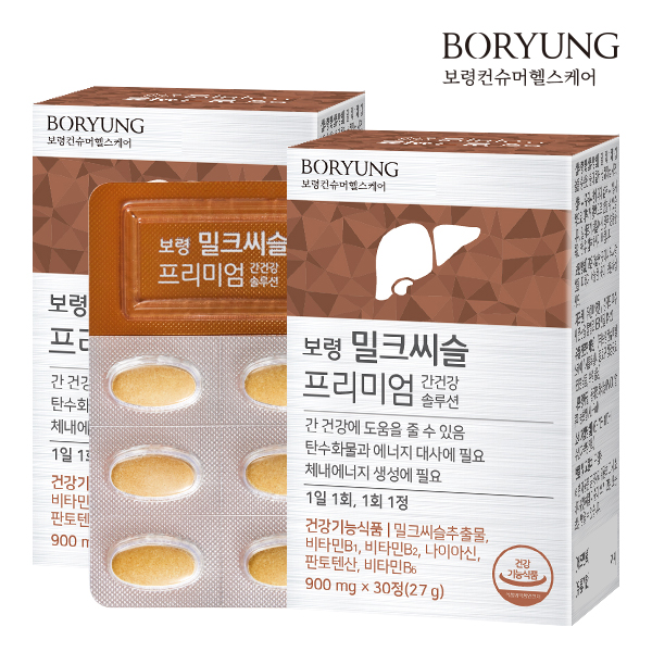 보령 밀크씨슬 프리미엄 간건강 솔루션 30정, 2개