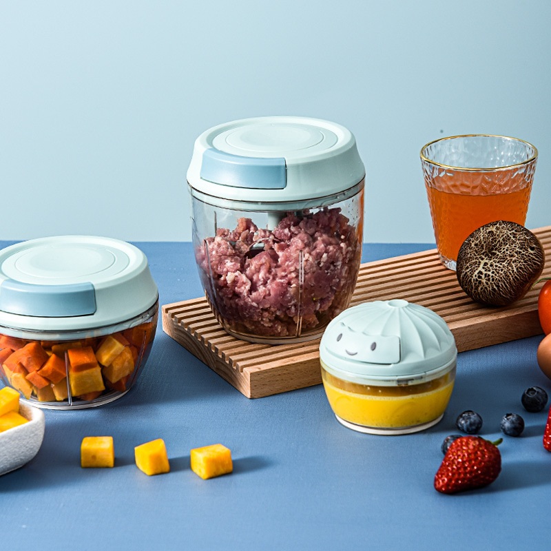 스마일 마늘 다지기 수동 그라인더 1+1