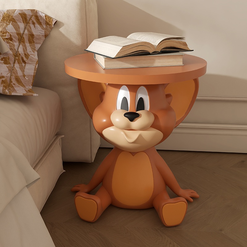 톰과 제리 제리 라운드 사이드 테이블 이동식