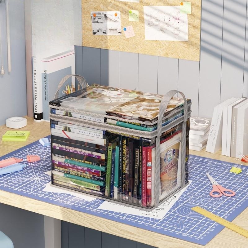 투명 PVC 책 보관상자 1+1 대용량 북 서재 스토리지 Book Storage - 상세 이미지 2