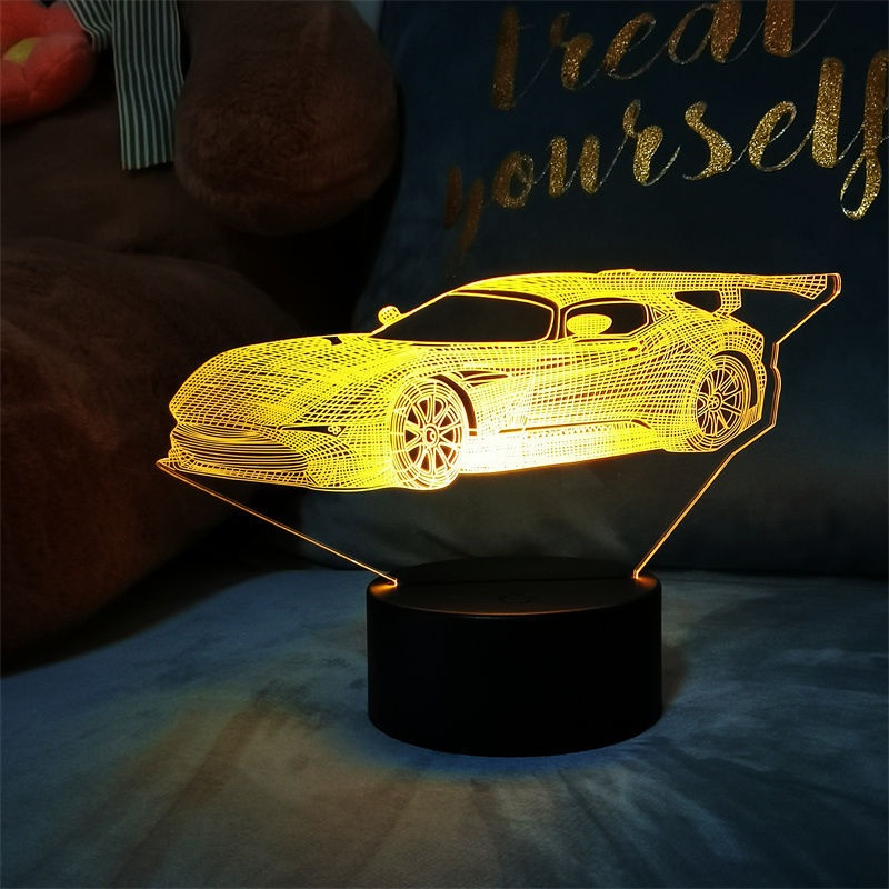 3D LED 스포츠카 무드등 홀로그램 테이블램프 인테리어 장식품 이미지 8