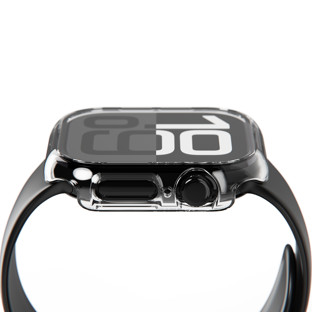 아이엠듀 애플워치10 케이스 풀커버 강화유리 하이브리드 투명 46mm - 상세 이미지 5