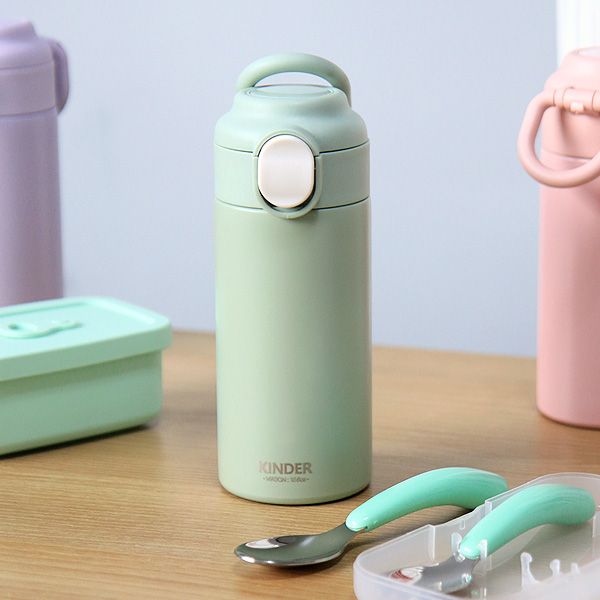 원터치 텀블러 어린이 유치원 초등학생 보온 보냉 물병 320ml - 상품 이미지