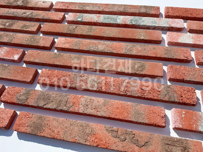 고벽돌 롱브릭타일 490x53x19T 적고벽돌타일 / 하다건재 고벽돌타일