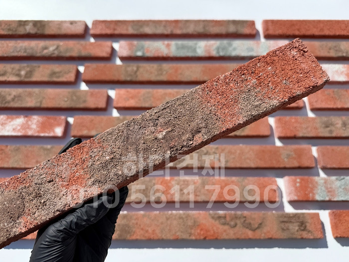 고벽돌 롱브릭타일 490x53x19T 적고벽돌타일 / 하다건재 고벽돌타일