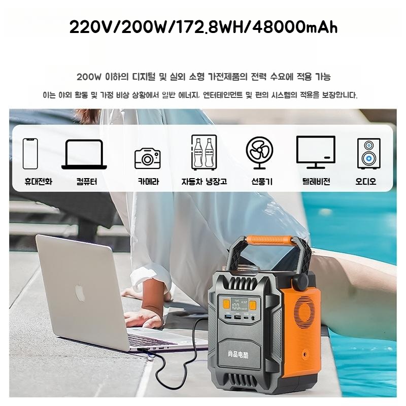 220V 고성능 파워뱅크 48000mAh 178 wh 200w - 상세 이미지 2