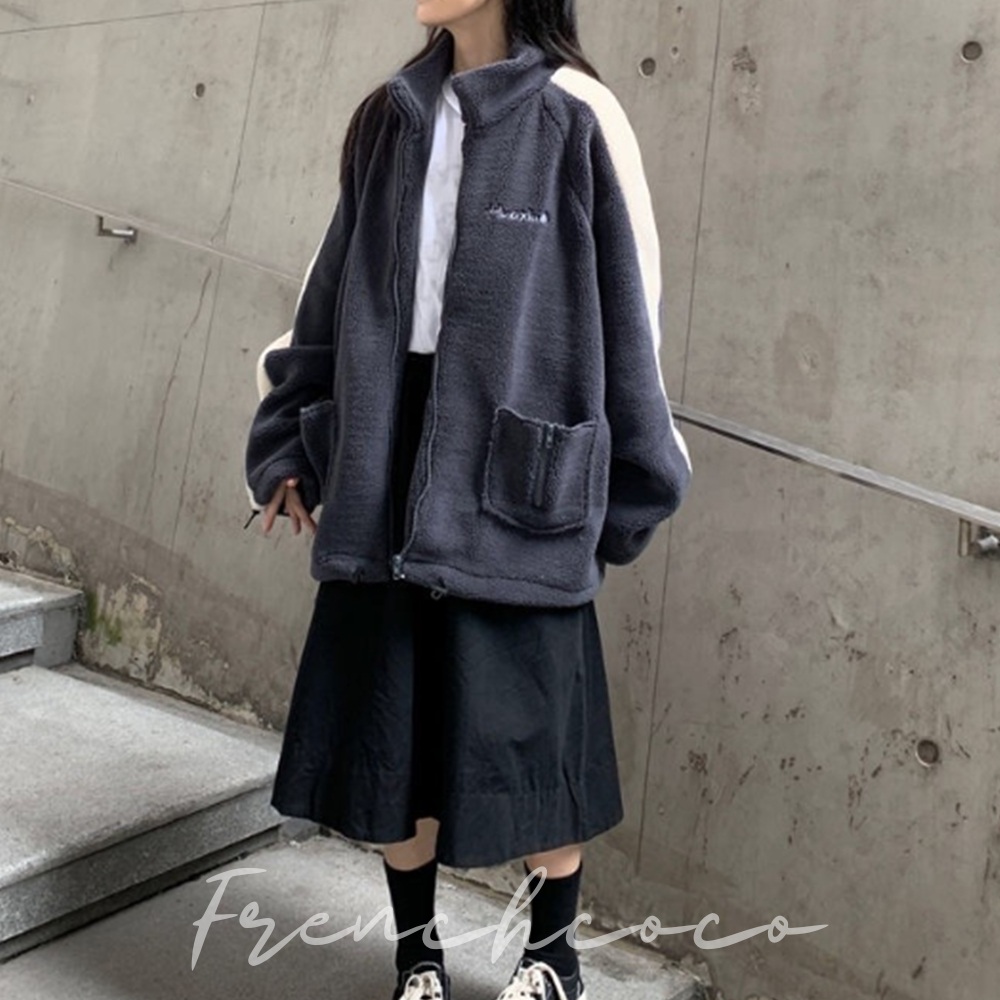프렌치코코 핸메 누빔점퍼 후리스 깔깔이 잠바