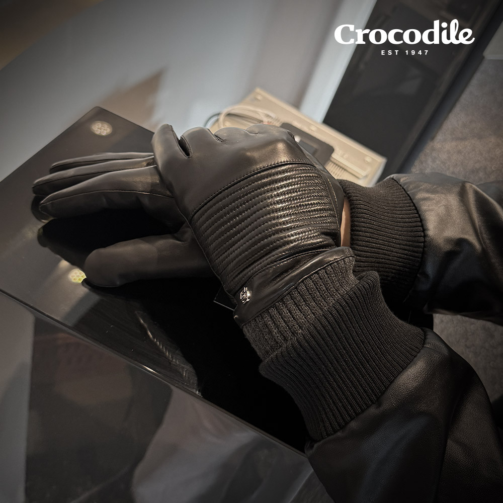 크로커다일 시보리 스마트 터치 남성 겨울 가죽 장갑 양가죽장갑