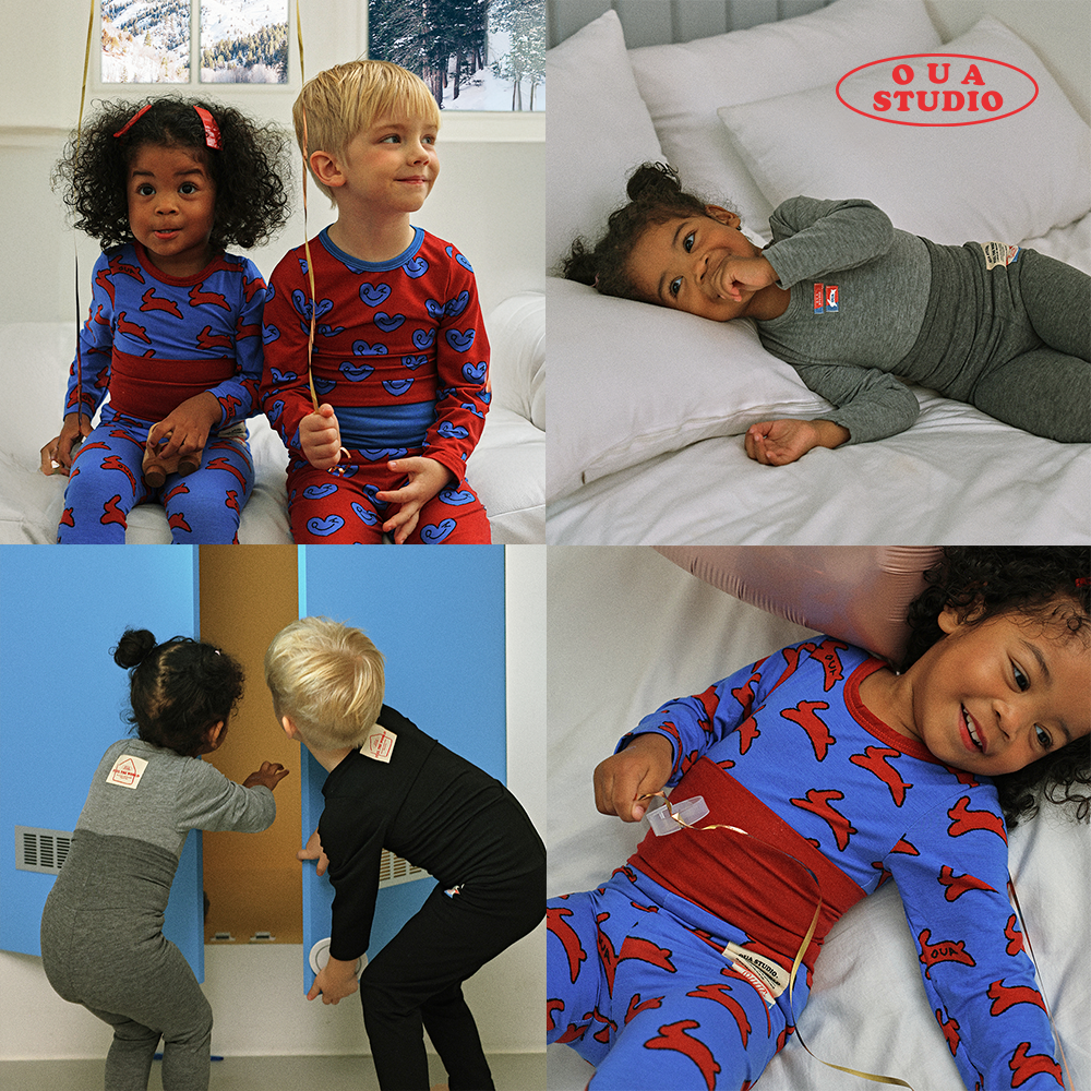 오우아스튜디오 아기실내복 겨울 유아 아동 내복 배앓이방지 상하의 세트 하트