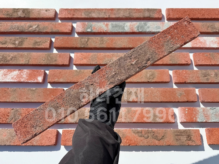 고벽돌 롱브릭타일 490x53x19T 적고벽돌타일 / 하다건재 고벽돌타일