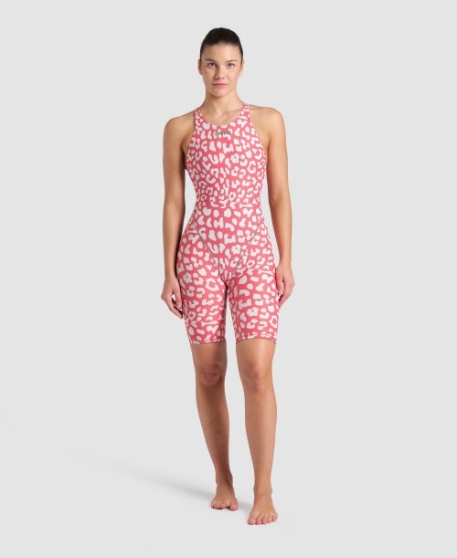 아레나 Swim Powerskin ST Next Open Back Leopard Skin - 상품 이미지