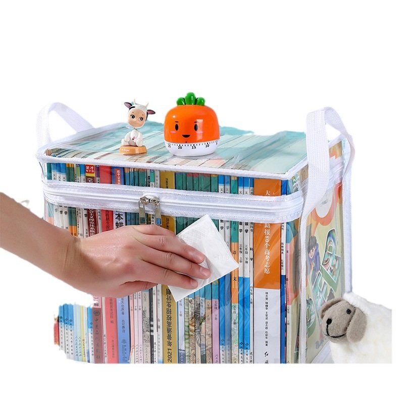 투명 PVC 책 보관상자 1+1 대용량 북 서재 스토리지 Book Storage - 메인 이미지