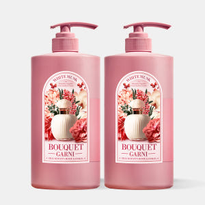 [2개] 부케가르니 모이스처 바디로션 1,000ml 화이트머스크 향 솔직 후기 | 피부 타입별 분석 - 상품 이미지 1