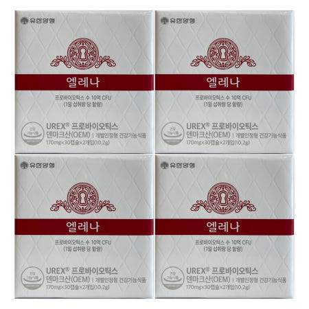 유한양행 엘레나 UREX 프로바이오틱스 170mg x 60캡슐 4개