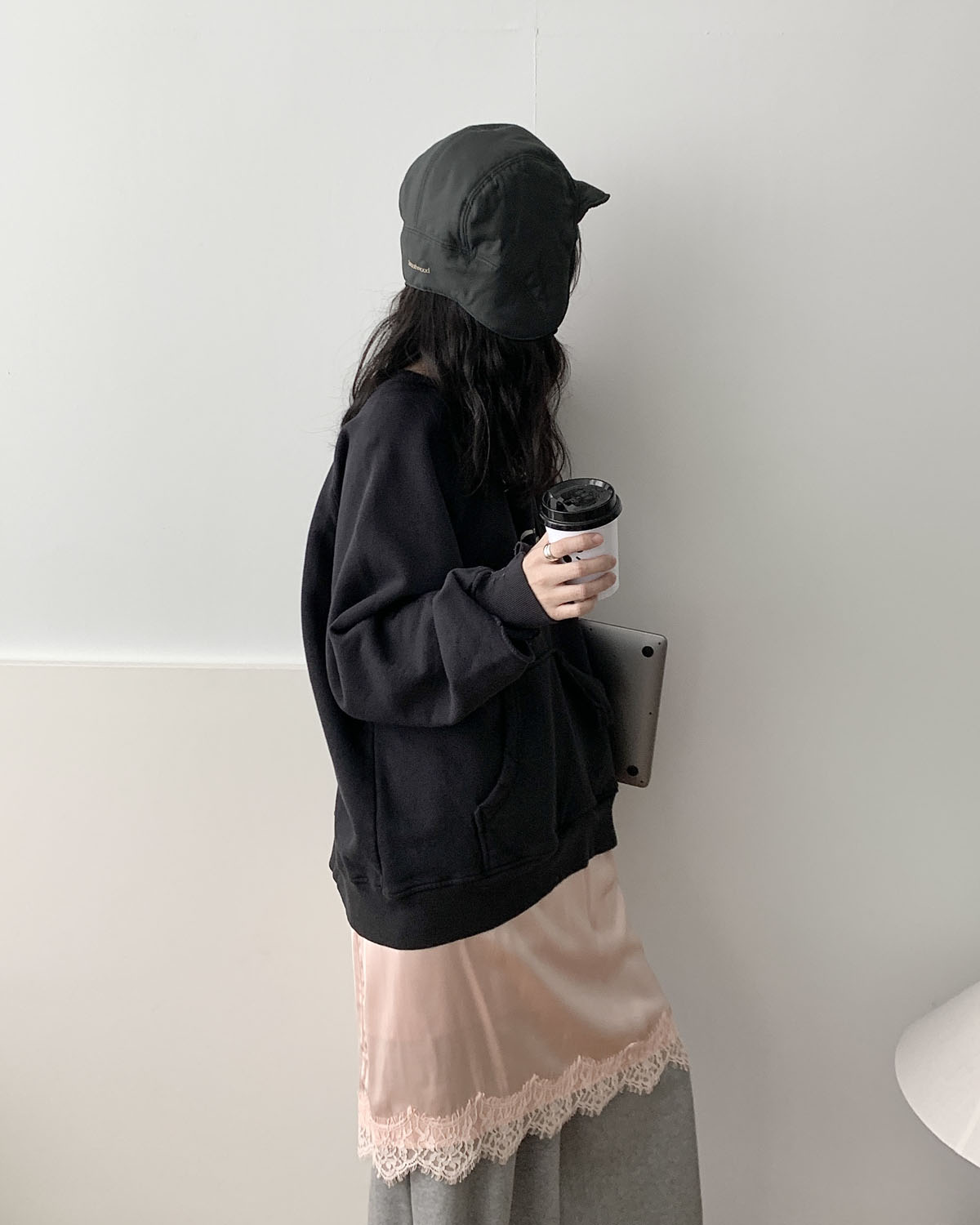 아웃핏 윈터 조거 팬츠 밴딩 기모 투웨이 일자핏 와이드핏 여자 겨울 트레이닝 바지 (2c) 이미지 7