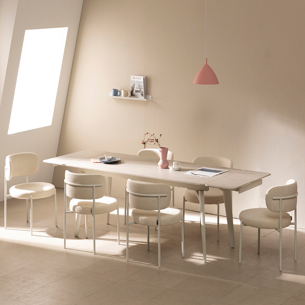 글로리 확장형 세라믹식탁 직사각형 테이블 4인용 8인용 그레이 1400 2000