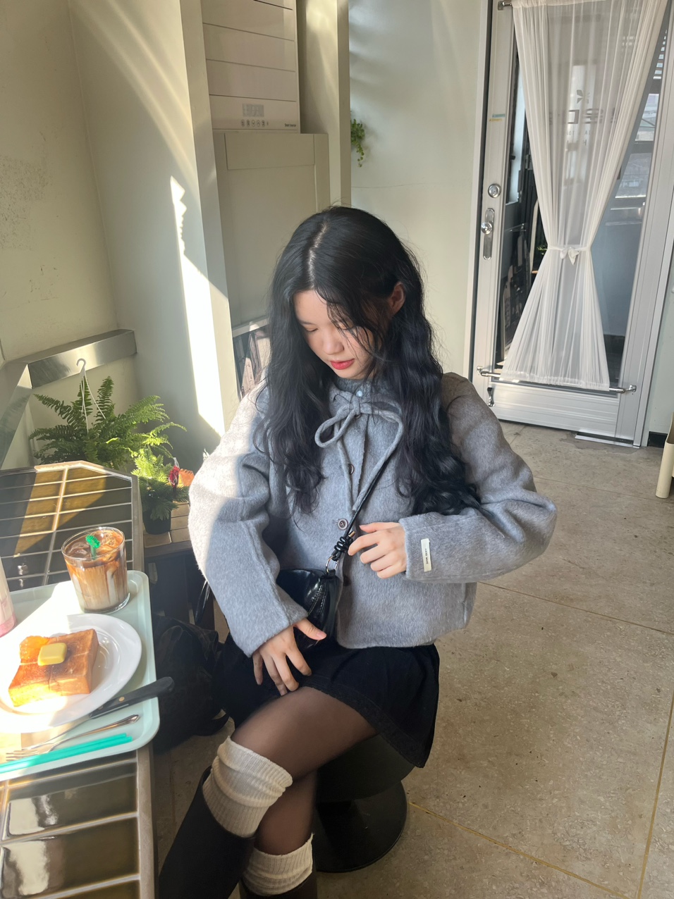 마카롱 리본 울 핸드메이드 숏 코트 (3color) 상세 이미지 40