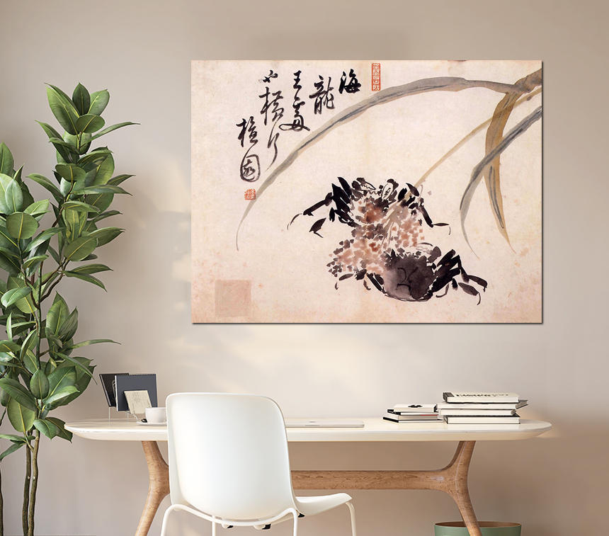 김홍도 연꽃 잠자리 그림 민화 풍수 인테리어 거실 사무실 액자 한국화 중형 이미지 7