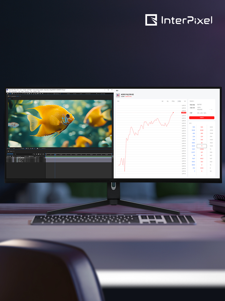 [예약판매] 인터픽셀 IPU4010 나노IPS 5K 75Hz 리모컨 C타입 모니터 100~102cm(40인치), 무결점 - 상품 이미지