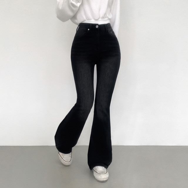 [3단기장/보정핏/발열원단🔥] 렌티아 빈티지 워싱 히든밴딩 겨울 청바지 하이웨스트 슬림 기모 부츠컷 데님 팬츠 상세 이미지 61