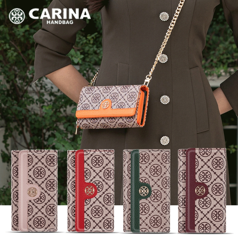 갤럭시 와이드6 A13 (A135 / A136) 카리나  핸드백 지퍼 지갑 카드 지폐 동전 수납 다이어리 케이스 경량 롱체인 스트랩