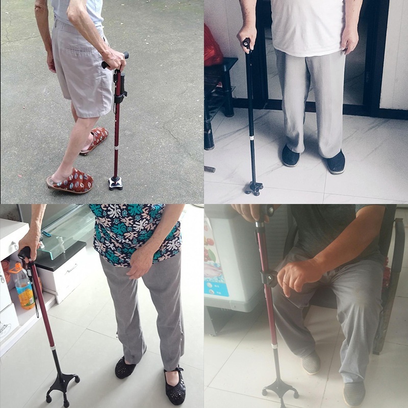 텔레스코픽 알루미늄 LED조명 목발 길이 조절 가능한 이동보조스틱 등산스틱 - 상세 이미지 4