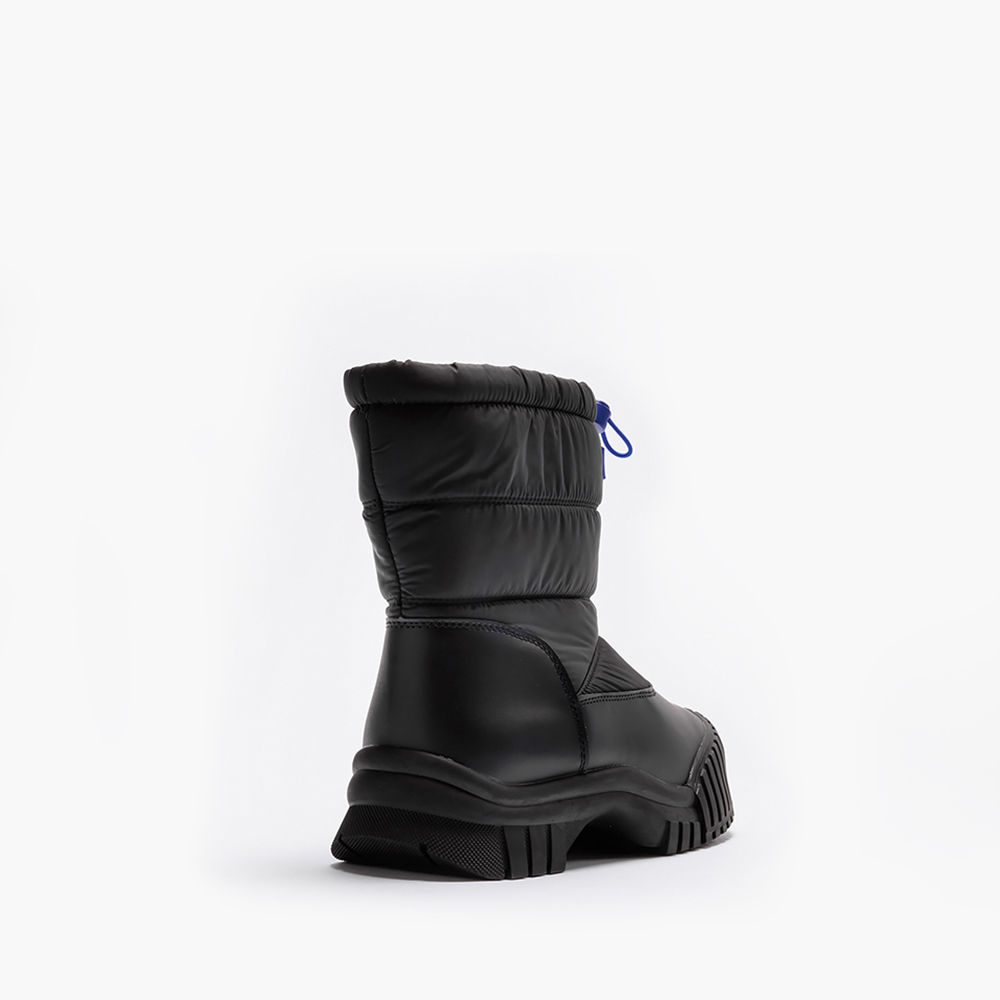 느쉐 룬드 방한화 양털 패딩 미들 부츠 7cm-NSW606BK - 상세 이미지 3