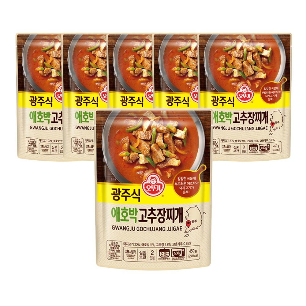 오뚜기 광주식 애호박고추장찌개 450g 6개 - 상품 이미지