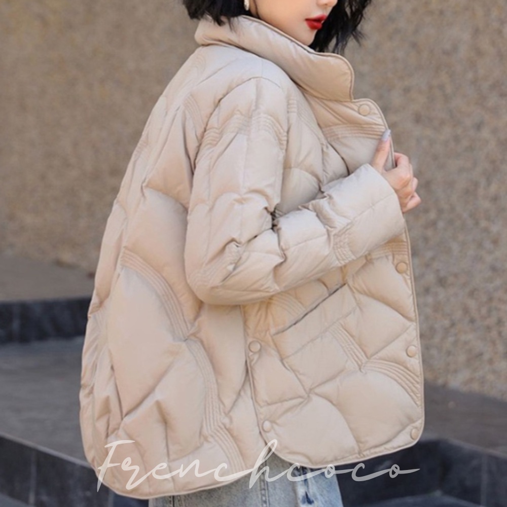 프렌치코코 백프로 오리털 패딩 덕다운 경량패딩 숏패딩