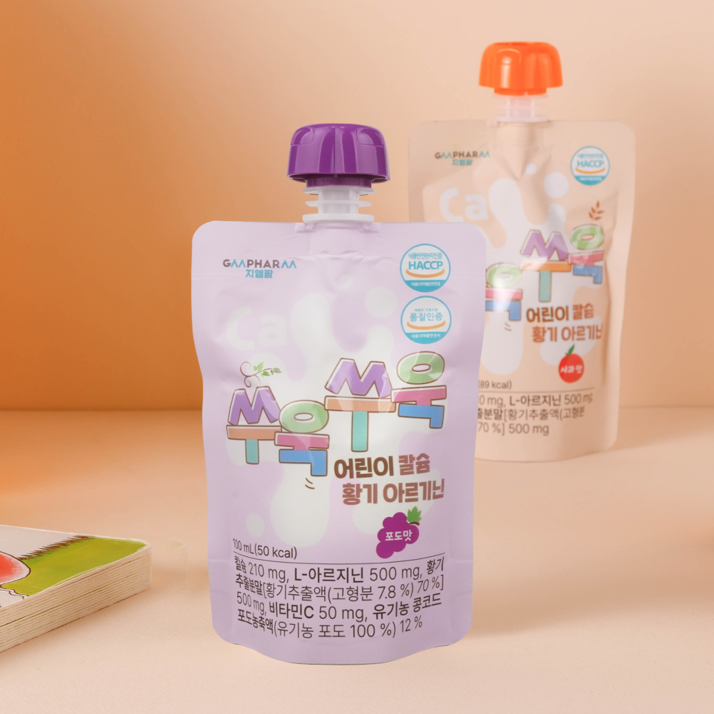 지엠팜 쑤욱쑤욱 사과맛 어린이 칼슘 황기 아르기닌