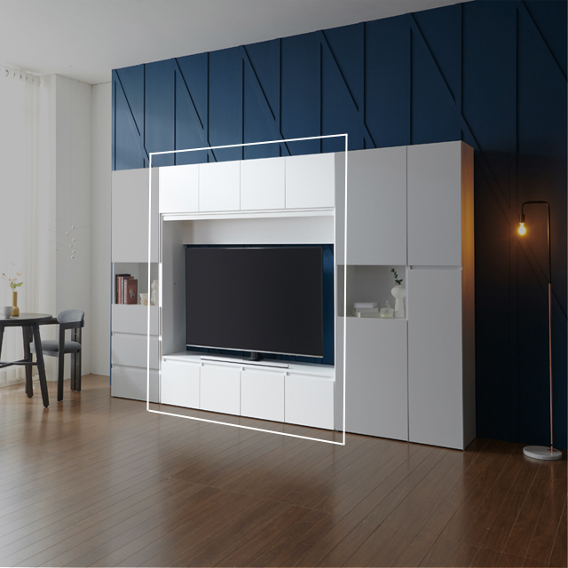 모노 월플렉스 시스템 거실장세트(75인치 내맘대로구성) 1800tv장세트