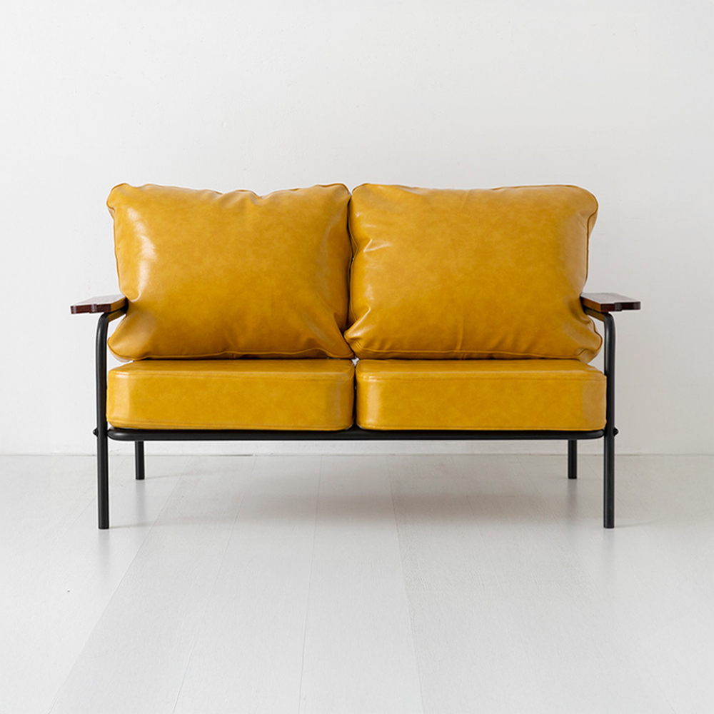 DELU 2인소파 1665 카멜 2310.5568, 2인용