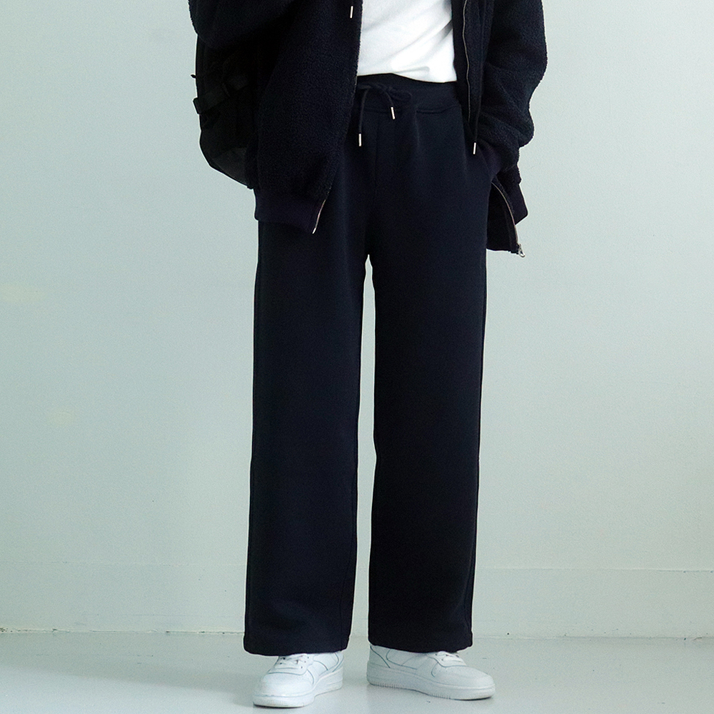 남자 와이드팬츠 헤비 스트링 트레이닝 팬츠 남자 바지 - 상품 이미지